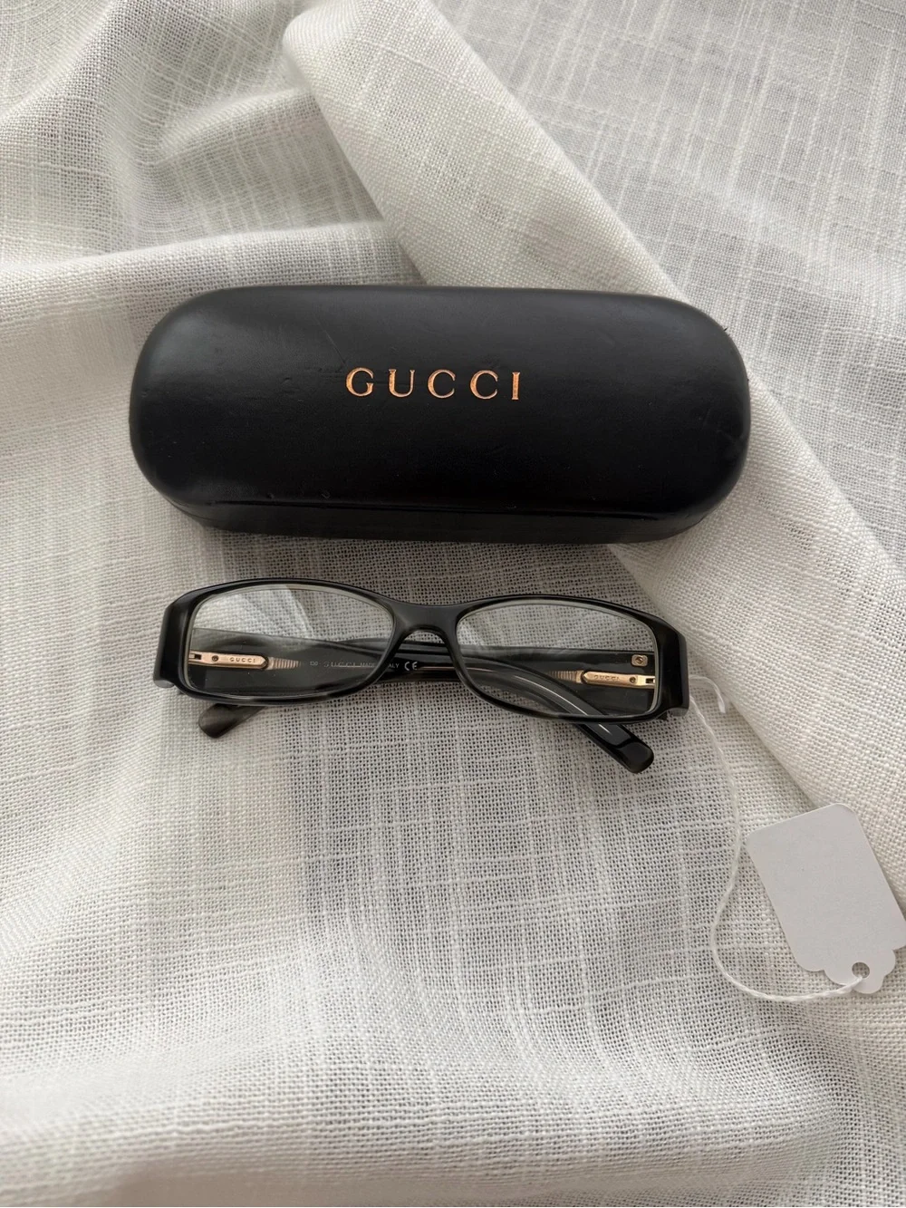 Gucci Black Rectangle Women's Eyeglasses
